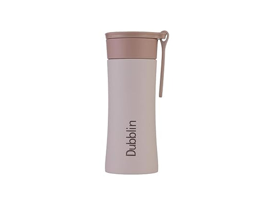 Dubblin Belly Water Bottle 230 ml| Double Wall Vacuum Insulated Stainless Steel Bottle | Keeps Water Hot & Cold | No Sweat | Leak Proof | BPA Free, Color-White