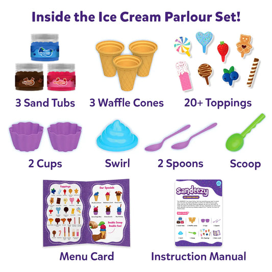 Skillmatics Sandeezy: Ice Cream Parlour | Sensory Toy & Pretend Play Set (ages 3-7)