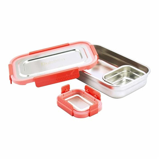 DUBBLIN Dineout Sr. Stainless Steel Lunch Box Insulated Airtight Spill Proof, sabzi Container Inside, 1000 ml, Pink