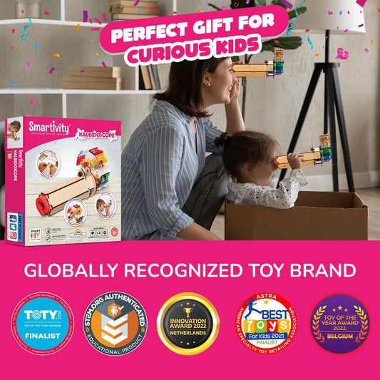 Smartivity Kaleidoscope Toys for Kids Age 6-12 Years Old | See Beautiful Colorful PatternsI Birthday Gift for Girls & Boys I DIY STEM Educational Science Toy for 6,7,8,9,10,11,12 Years