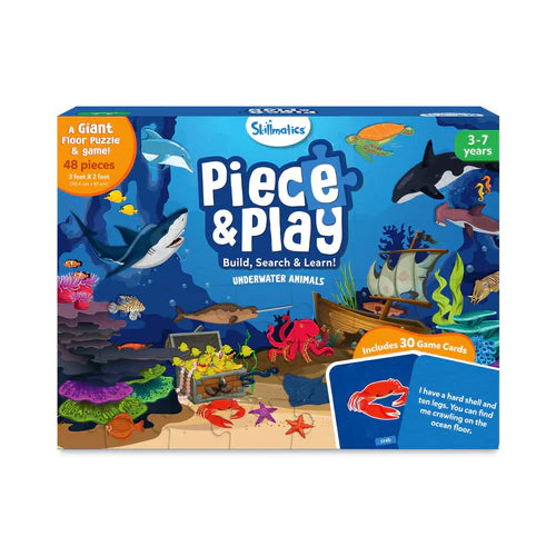 Skillmatics Piece & Play: Underwater Animals | Floor Puzzle & Game (ages 3-7)