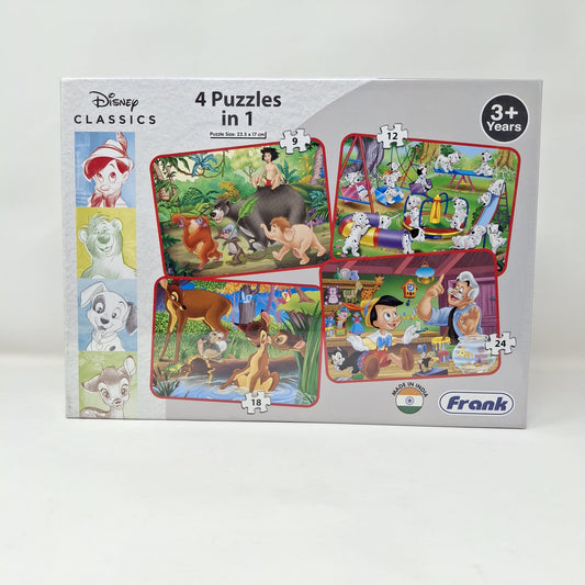 Frank Disney Classics 4 Puzzle In 1