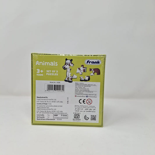 Frank First Puzzle Animals Set of 3 Puzzles