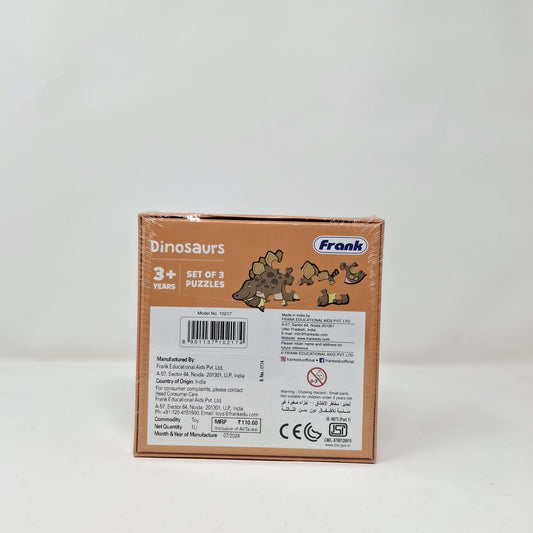 Frank First Puzzle Dinosaurs Set of 3 Puzzles