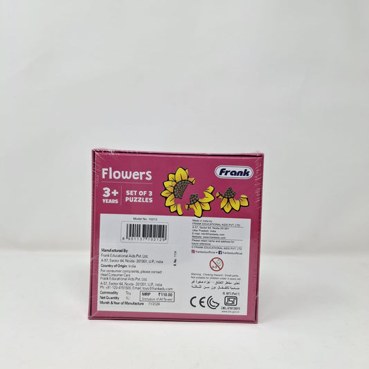 Frank First Puzzle Flowers Set of 3 Puzzles