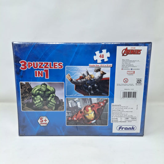 Frank Marvel Avengers 3 In 1 Puzzles 48pcs