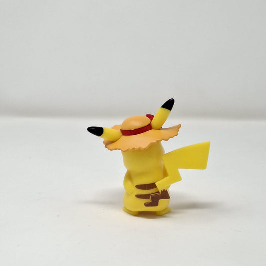 Pikachu Figurine Wearing Sun Hat