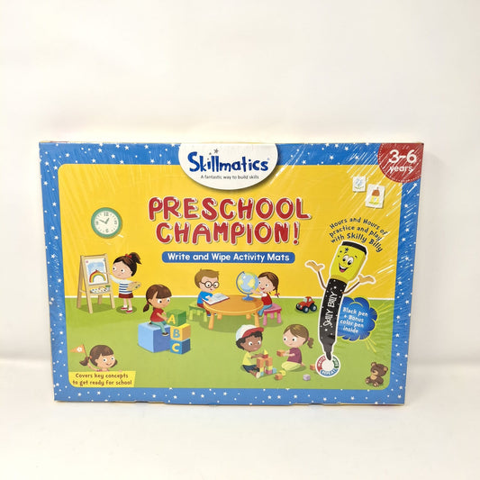 Skillmatics Preschool Champion Write and Wipe Activity Mats