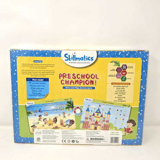 Skillmatics Preschool Champion Write and Wipe Activity Mats
