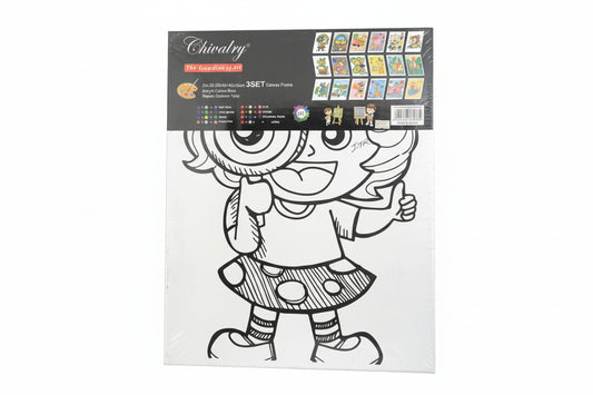 Chivalry Canvas Painting Kit (Includes Canvas Frame+ Acrylic Colors+ Plastic Palettes)