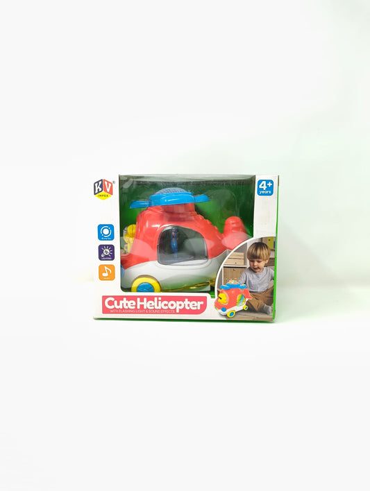 KV Toys Cute Helicopter with Flashing Lights & Sound Effects