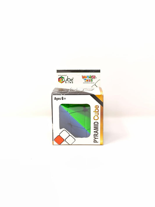 Pyramid Cube Puzzle | 3D Pyraminx Speed Cube with Smooth, Fast Rotation | Colorful Geometric Brain-Teasing Puzzle Toy for Kids, Teens & Adults | Educational, Fun & Challenging