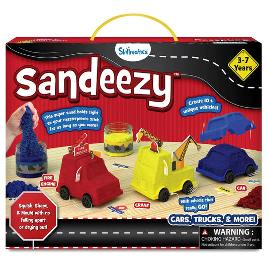 Skillmatics Sandeezy: Cars, Trucks, & More! | Sensory Toy & Pretend Play Set (ages 3-7)