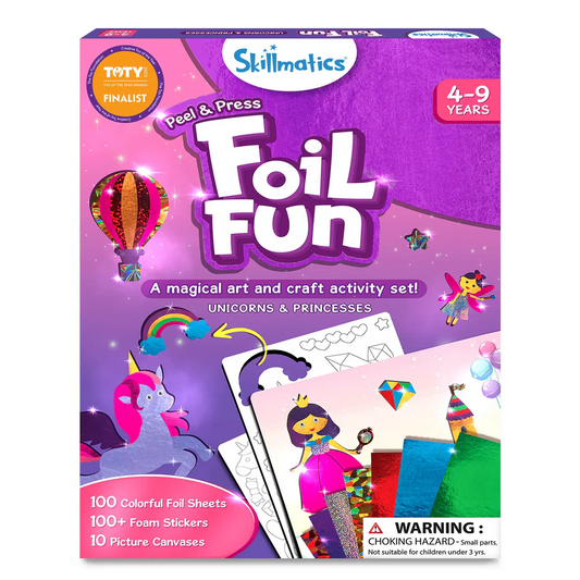 Skillmatics Foil Fun: Unicorns & Princesses | No Mess Art Kit (ages 4-9)