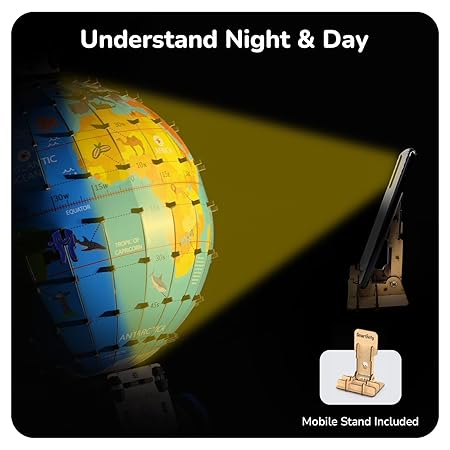 Smartivity Interactive Globe Model for Kids 8-14 Years Old | Build Your Own Globe with 1000+ Facts About Animals, Monuments, Places I Birthday Gift for Boys & Girls I Educational Toy for Kids