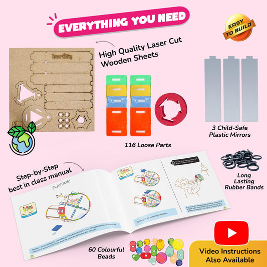 Smartivity Kaleidoscope Toys for Kids Age 6-12 Years Old | See Beautiful Colorful PatternsI Birthday Gift for Girls & Boys I DIY STEM Educational Science Toy for 6,7,8,9,10,11,12 Years