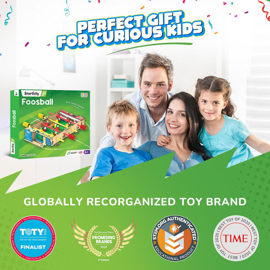 Smartivity DIY Foosball Table for Kids Ages 6-7-8-9-10-11-12 Years I Indoor Scoccer Game | Birthday Gifts for Boys & Girls | STEM Science Toy for Kids Age 6-12 Years Old