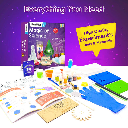 Smartivity Magic Of Science Kit for Kids Ages 4-6-8 Years | Birthday Gifts for Boys & Girls | 50+ Amazing Science Experiments I Educational Toy for Kids Age 4,5,6,7,8 Year Old