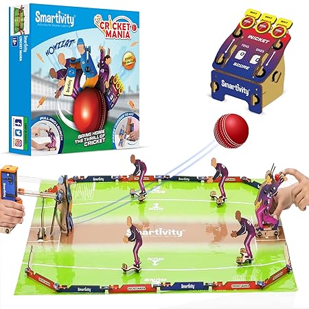 Smartivity Cricket Mania DIY STEM Educational Fun Toys for Age 8 to 14, Best Birthday Gift Toy for Boys & Girls Age 8-10-12, Science & Construction Based Activity Game