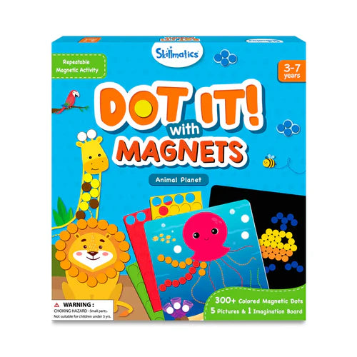 Skillmatics Dot It with Magnets - Animal Planet | Repeatable Magnetic Art Activity (ages 3-7)