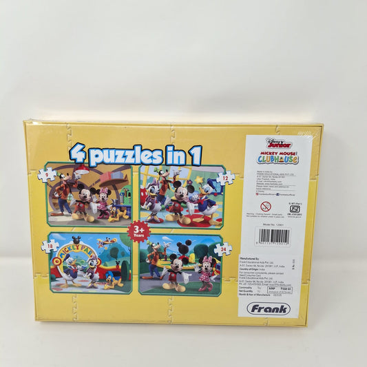 Frank Disney Jr. Mickey Mouse Club House 4 Puzzle In 1
