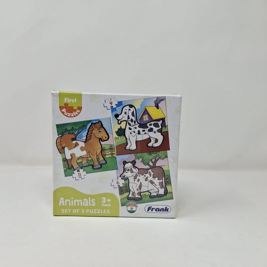 Frank First Puzzle Animals Set of 3 Puzzles