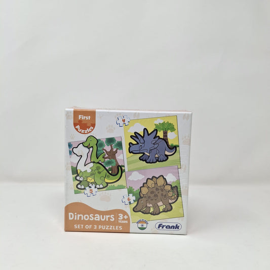 Frank First Puzzle Dinosaurs Set of 3 Puzzles