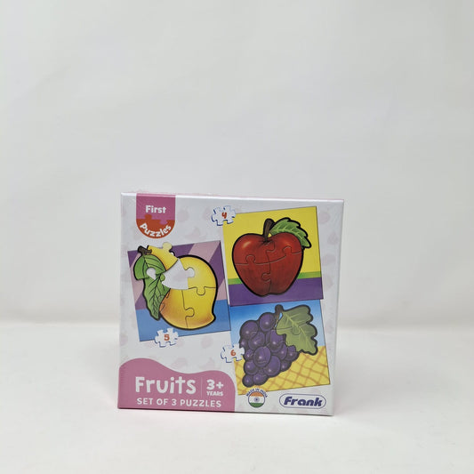 Frank First Puzzle Fruits Set of 3 Puzzles
