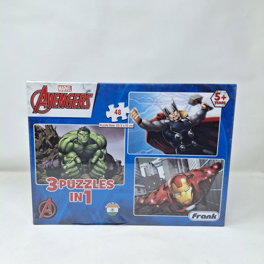 Frank Marvel Avengers 3 In 1 Puzzles 48pcs