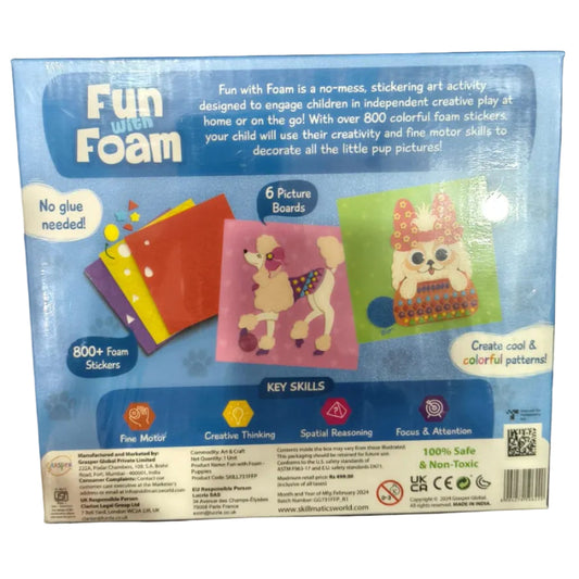 Skillmatics Fun with Foam: Puppies | 3D Sticker Activity (ages 3-7)